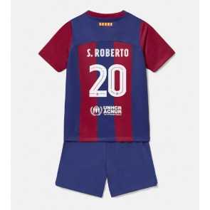 Barcelona Sergi Roberto #20 Replika Babytøj Hjemmebanesæt Børn 2023-24 Kortærmet (+ Korte bukser)